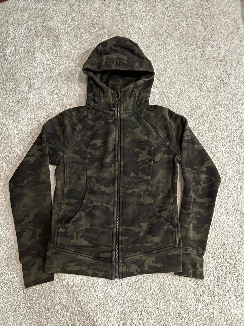 lululemon athletica Dark Olive Camo Full-Zip Hoodie